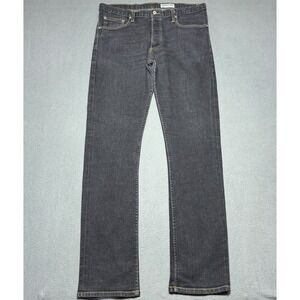 Gustin Selvedge Jeans Mens 36x34 California Straight Black Denim #38 116699